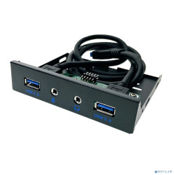 Espada Планка на переднюю панель USB A 3.2 Gen 1 5Gbps и audio jack 3.5мм х 2 микрофон и наушники, Eu335 (45861)