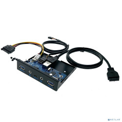 Espada Планка на переднюю панель USB-A х 2, USB-Сх1 3.2 Gen 1 5Gbps, audio jack 3.5мм х 2 микрофон и наушники, Eu5335c / USB3.0 лицевая в отсек 3,5’ (45864)