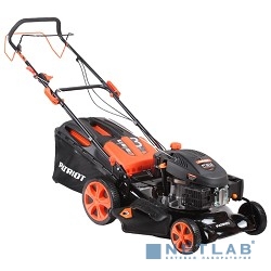 Газонокосилка бензиновая PATRIOT PT 52LS [512109024] {Рабочий объем 200сс, мощность 6.5л.с., рабочая ширина 51см, корпус сталь, регул. высоты 30-75мм прорезин. колеса 178-254мм, травосбор. 60л}