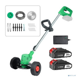 Триммер-газонокосилка аккумуляторный ZITREK GreenCut 20 Pro (20В, Li-ion аккумулятор 2шт, колеса)