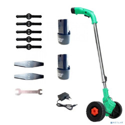 Триммер-газонокосилка аккумуляторный ZITREK GreenCut 12 Pro (12В, Li-ion аккумулятор 2шт, колеса)