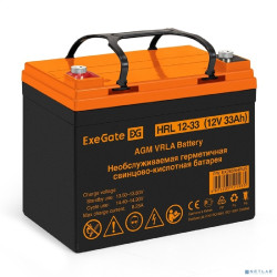 Exegate EX285664RUS Аккумуляторная батарея ExeGate HRL 12-33 (12V 33Ah, под болт М6)