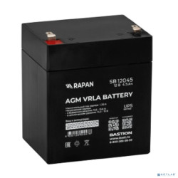 БАСТИОН RAPAN SB 12045 АКБ свинцово-кислотная тип AGM 12V 4,5Ач I зар.1,35А, ножевые клеммы (9162)