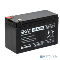 SKAT SB 1207L, 12В, 7Ач, максимальный ток заряда 2,1 А (Тип клеммы — F1 нож, гарантия - 18 месяцев) (2534 )