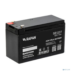БАСТИОН RAPAN SB 1207 АКБ AGM 12V 7Ач I зар.2,1А, ножевые клеммы F1 (9163)