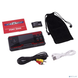 SEGA Retro Genesis Port 3000 (черно-красная, 10 эмуляторов, 4000+игр, 3.0 экран IPS,SD-карта, сохранения)(877858)