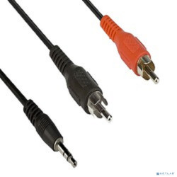 VCOM VAV7183-5M Кабель соединительный 3.5 Jack (M) - 2xRCA (M), стерео, аудио,  5.0м [6937510860746]