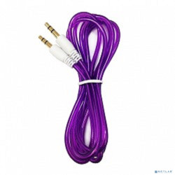 Кабель аудио CBR 3.5 jack (Shine) Purple, 1,5 м.