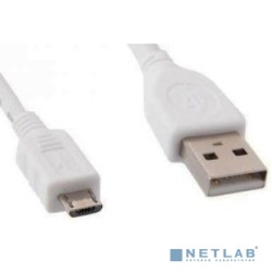 Cablexpert Кабель USB 2.0 Pro, AM/microBM 5P, 1м, экран, белый, паке (CCP-mUSB2-AMBM-W-1M)