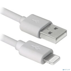 Defender USB кабель ACH01-03BH белый, USB(AM)-Lightning, 1м (87479)