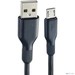 PERFEO Кабель USB2.0 A вилка - Micro USB вилка, силикон, черный, длина 2 м., бокс (U4808)