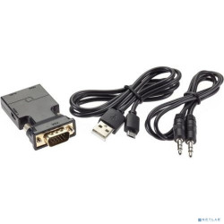VCOM CA337A Переходник VGA(M)+audio+microUSB --> HDMI(F)1080*60Hz, VCOM <CA337A>[4895182225152]