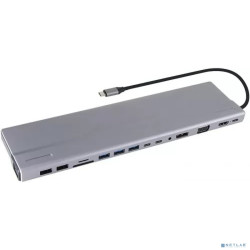 VCOM CU4703  Адаптер TypeC -->3*USB3.0+2*USB2.0+VGA+RJ45+SD+TF+AUD+HDMI+DP+2*USB3.1 Data+PD[4895182217294]