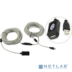 Aopen/Qust Кабель-адаптер USB2.0-repeater, удлинительный активный <Am-->Af> 20м (ACU823-20M) [6938510851345]