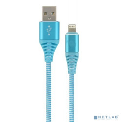 Filum Кабель USB 2.0, 1 м., синий, 2 А, разъемы: USB A male - Lightning male, пакет. [FL-CPro-U2-AM-LM-1M-BL1] (901873)