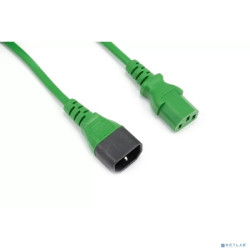 Кабель питания Filum FL-PC-C13/C14-C1-1.0-GR ПВС-АП 3x1.0 С13 - C14, 220/250В, 10А, зеленый, 1м