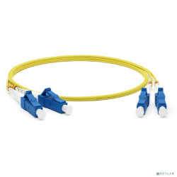 Hyperline FC-D2-9-LC/­UR-LC/­UR-H-1M-LSZH-YL Патч-корд волоконно-оптический (шнур) SM 9/­125 (OS2), LC/­UPC-LC/­UPC, 2.0 мм, duplex, LSZH, 1 м