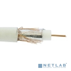 Кабель RG-6U+CU, 64*, 75 Ом, 100м., белый  REXANT [01-2223]