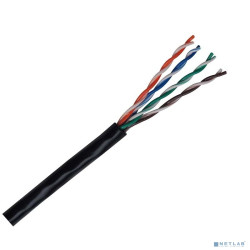 Кабель витая пара Bion BCL-U5510-181 U/UTP, кат.5e, 4x2x0,51 мм AWG 24, медь, одножильный, PVC, для внутренней прокладки, 305м, черный