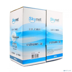 SkyNet Кабель FTP indoor 4x2x0,48, медный, FLUKE TEST, кат.5e, однож., 305 м, box, серый [CSS-FTP-4-CU]