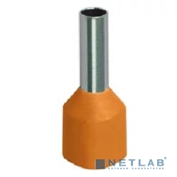 Iek UGN10-D05-02-08 Наконечник-гильза Е0508 0,5мм2 с изолированным фланцем (оранжевый) (100 шт)