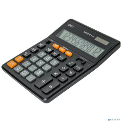 Калькулятор настольный Deli E1631 черный 12-разр. [1026036]