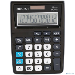 Калькулятор настольный Deli E1122/GREY серый 12-разр. [1003488]