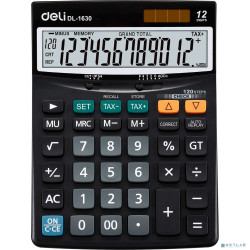 Калькулятор настольный Deli Core E1630 черный 12-разр. [1059903]