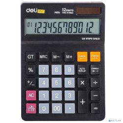 Калькулятор настольный Deli EM01420 черный 12-разр. [1464684]
