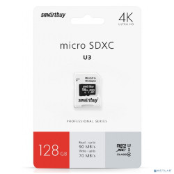 Micro SecureDigital 128GB Smartbuy Cl10 U3 (SB128GBSDU3-01)