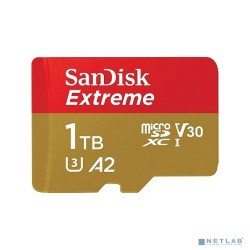 Micro SecureDigital 1TB SanDisk 1024GBEXTREME Class 10, UHS-I, W130, R 190 МБ/с, <SDSQXAV-1T00-GN6MN> без адаптера на SD