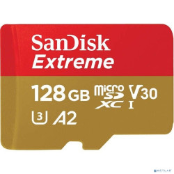 Micro SecureDigital 128GB SanDisk microSDXC Class 10 UHS-I A2 C10 V30 U3 Extreme 190MB/s [SDSQXAA-128G-GN6MN]