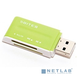 5bites Устройство ч/з карт памяти RE2-102GR USB2.0 Card reader / ALL-IN-ONE / USB PLUG / GREEN
