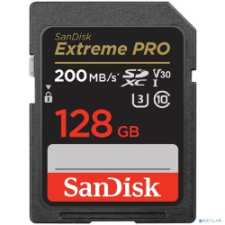 SecureDigital 128GB SanDisk SDXC Extreme Pro UHS-I Class 3 (U3) V30 200/140 MB/s <SDSDXXD-128G-GN4IN>