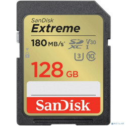 SecureDigital 128GB SanDisk SDXC Class 10 V30 UHS-I U3 Extreme 180MB/s