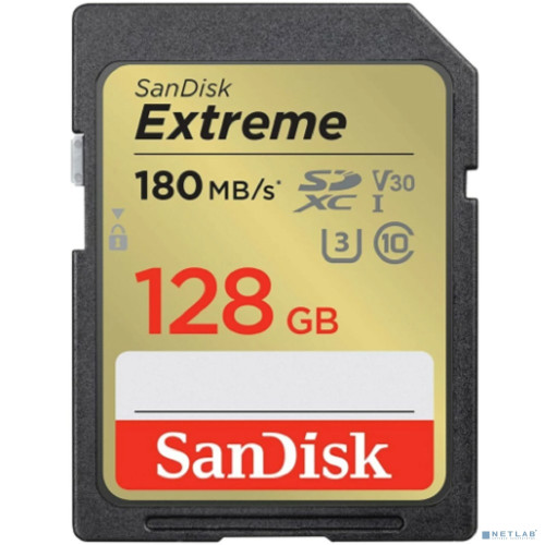 SecureDigital 128GB SanDisk SDXC Class 10 V30 UHS-I U3 Extreme 180MB/s