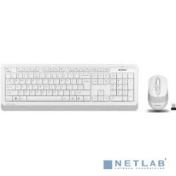 A-4Tech Клавиатура + мышь A4 Fstyler FG1010 WHITE клав:белый/серый мышь:белый/серый USB беспроводная