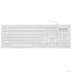Клавиатура Gembird KB-8354U,{USB, бежевый/белый, 104 клавиши, кабель 1,45м}