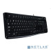 920-002506 Logitech Клавиатура K120 EER Black 104 клавиши, защита от воды, USB 1.5м